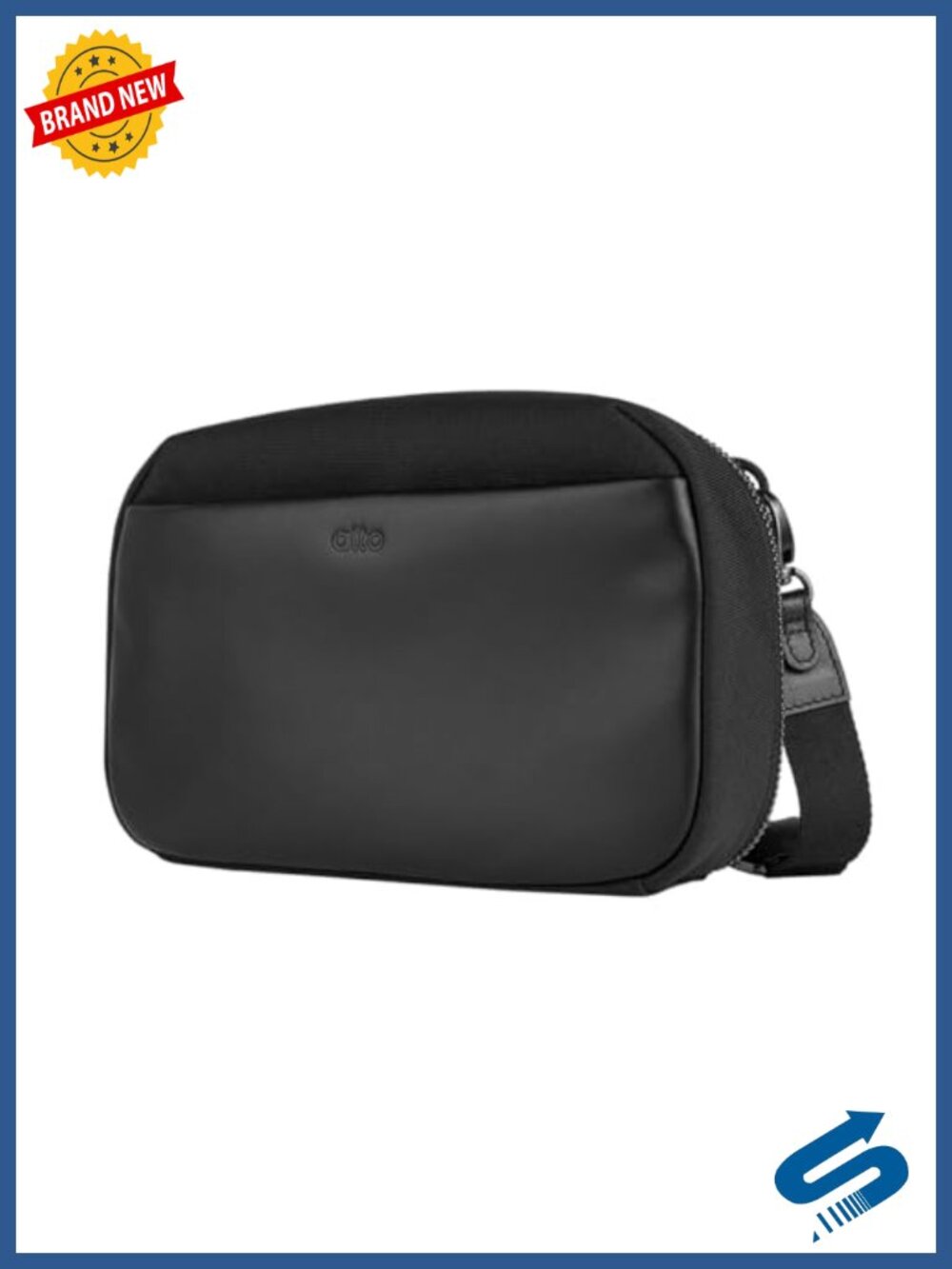 Italian Leather Crossbody Travel Bag Electronics Organizer
